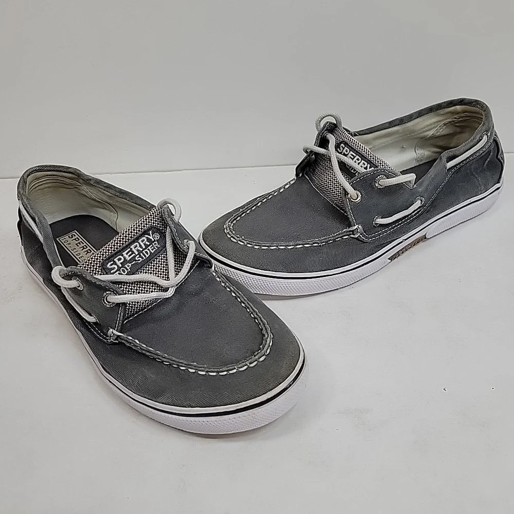 Sperry Topsiders Boat Shoes Size‎ 5M Slip Resistant Fabric Uppers Lace Ups